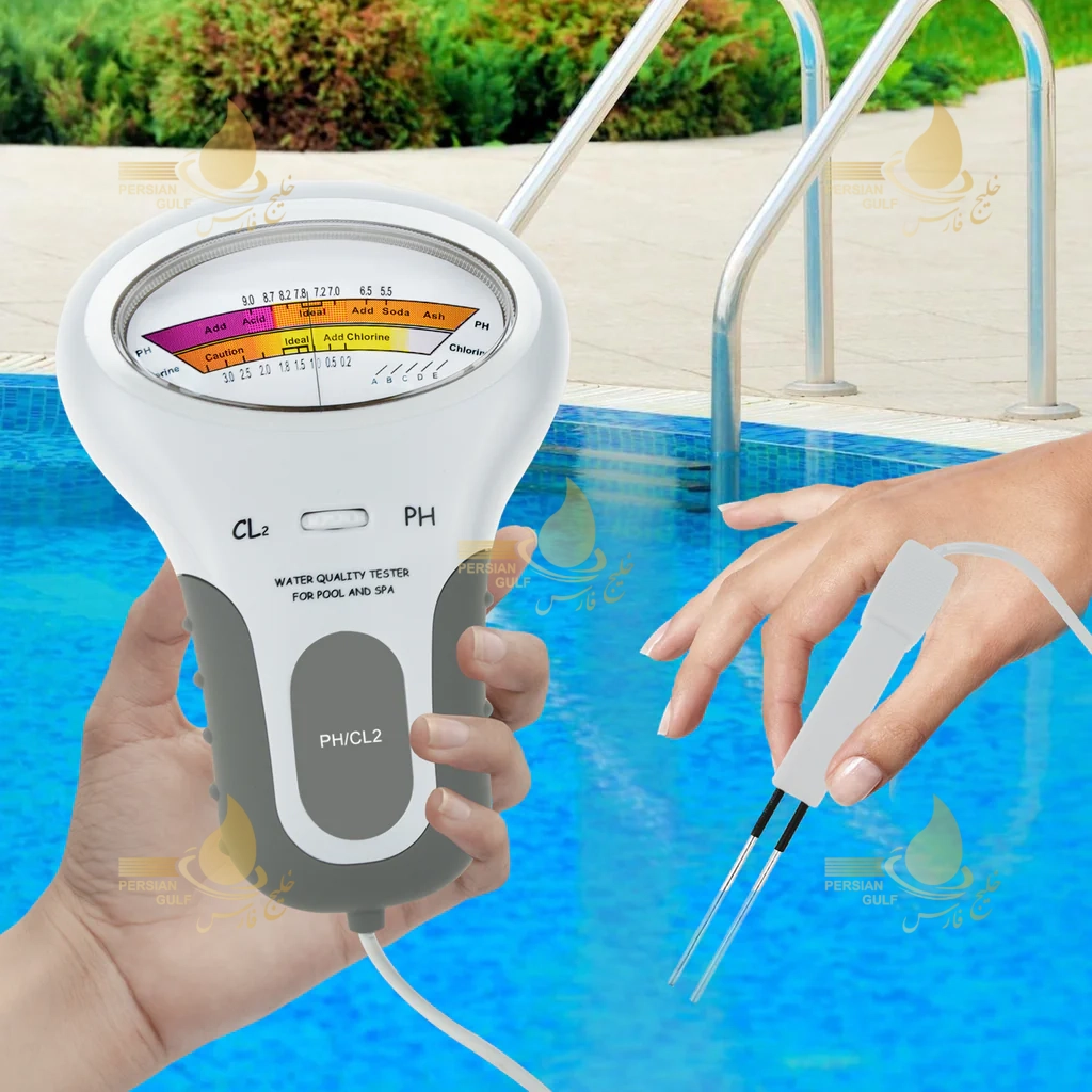 PH متر دستی 3 Portable pH meter testing swimming pool water