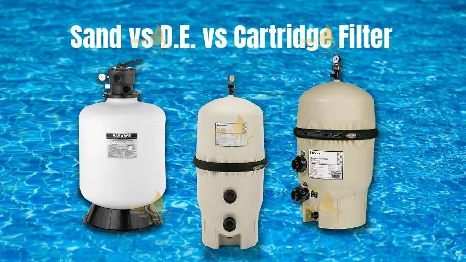 مقایسه فیلتر شنی و فیلتر کارتریجی استخر | کدام انتخاب بهتری است؟ 2 مقایسه فیلتر شنی و کارتریجی در استخر.