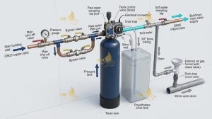 لوله کشی سختی گیر رزینی 10 resin-water-softener-piping-installation